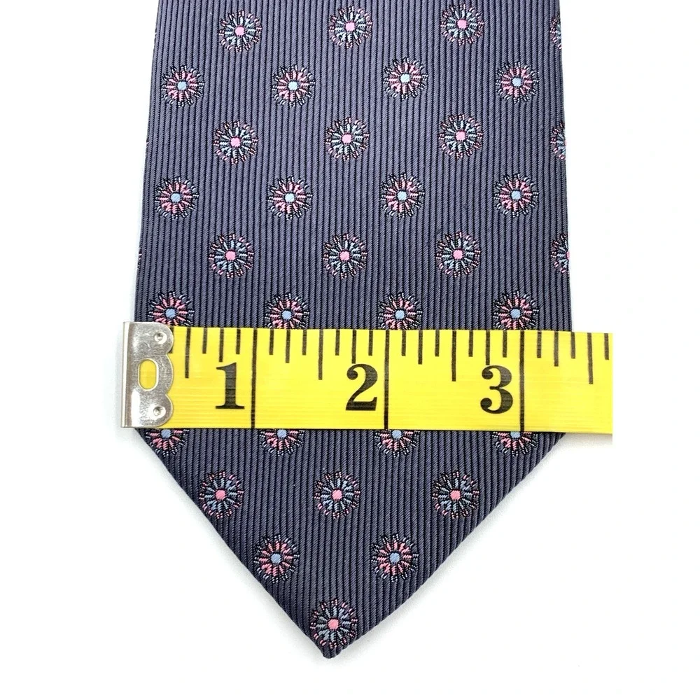 Thomas Pink Men's 100% Silk Tie Woven Polka Dot Design Made in‎ Morroco 59